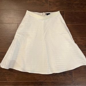 Theory White Waffle Skirt